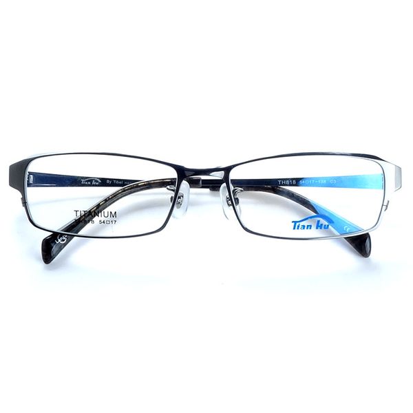 

100% pure titanium full rim eyeglasses frames women men black/gunmetal