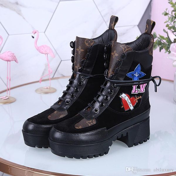 

women ankle boots fashion shoes luxury chaussures de femme martin boots lady casual shoes for party luxury footwears l988 fast shipping, Black