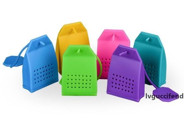 

bag shape silicone loose tea leaf strainer filter herbal spice infuser diffuser
