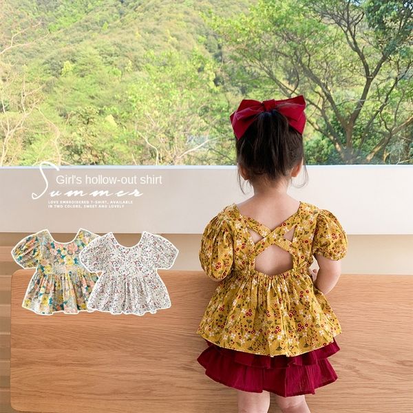 

girls floral clothing doll clothing children's summer new western style baby clothes little girl short-sleeved doll clothes, White;black