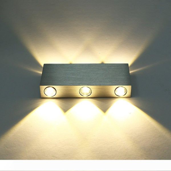 

modern pure white 18w high power 6 led up down wall lamp spot light sconce lighting convex mirror led wall sconce decor