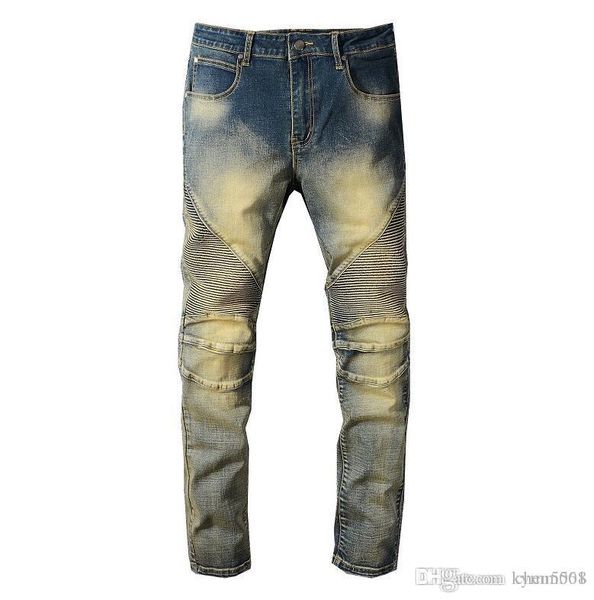 

2020 new fashion mens simple summer lightweight jeans mens large fashion casual solid classic straight men jeans, Blue