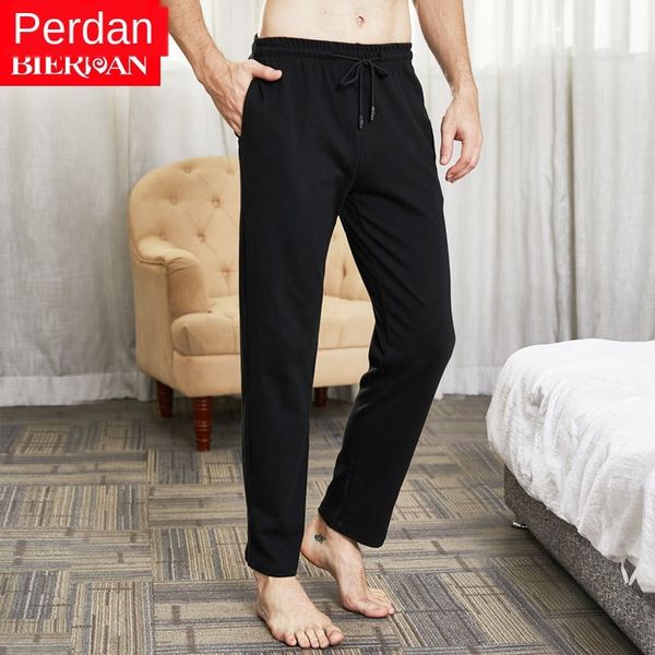 

pildan men's four seasons long home yoga cotton autumn yoga pants cotton pajamas home pants comfortable, Black;brown