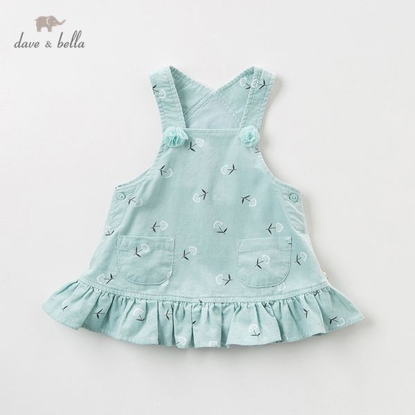 

dbj11570-2 dave bella autumn infant baby girls floral print strap dress lolita party suspenders dress toddler children clothes t200709, Red;yellow