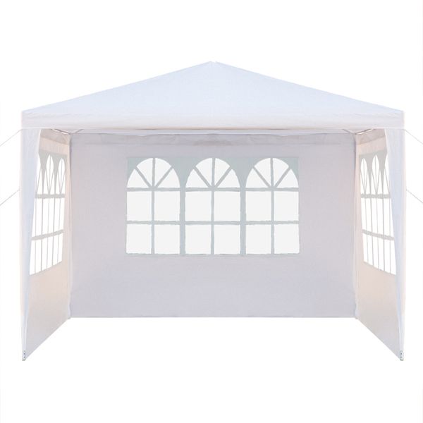 

10'x10' навес венчания партии bbq палатка heavy duty gazebo shelter павильон катер событие открытый с тремя боковыми стенками