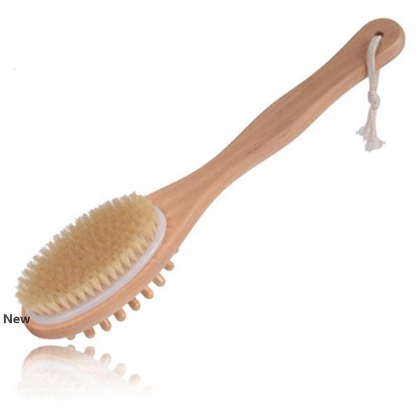 

natural boar bristle wooden bath and body brush back brush with long handle exfoliate skin brushes ljjz501