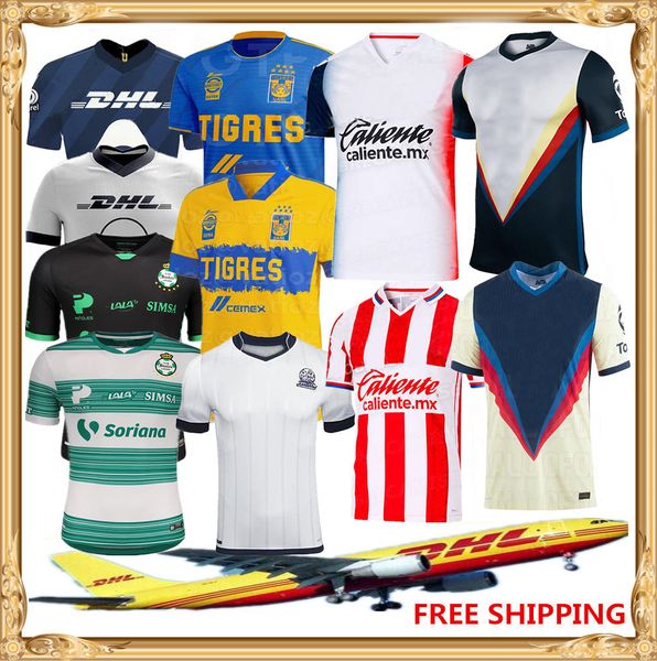 

dhl 2020 2021 club america soccer jersey 20 21 monterrey chivas tigres uanl laguna unam football shirt size can be mixed batc, Black;yellow
