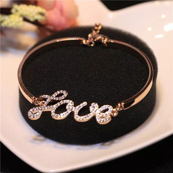 

20 graphic rose gold bracelet designer simple rose gold bracelet luxury full diamond bracelet holiday gift ing, Black