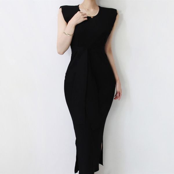 

zawfl elegant dress female v-neck butterfly short sleeve empire lace up slim fit dress fashion solid knitting office lady dresse, Black;gray