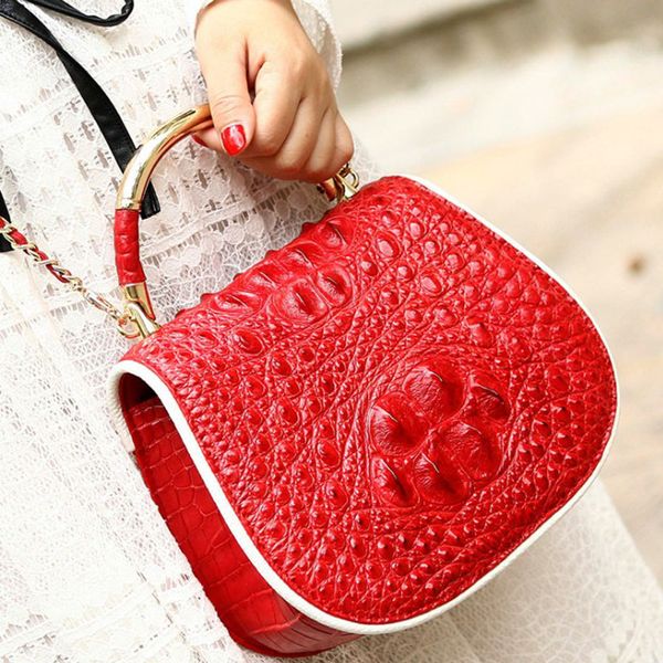 

ouruili thai crocodile leather lady bag lady one shoulder cross bag handbag small incense women chain