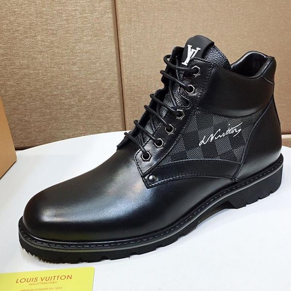 

luxury mens shoes chaussures pour hommes 2020 fashion oberkampf ankle boot mens shoes fashion type martin boots with origin box drop ship, Black