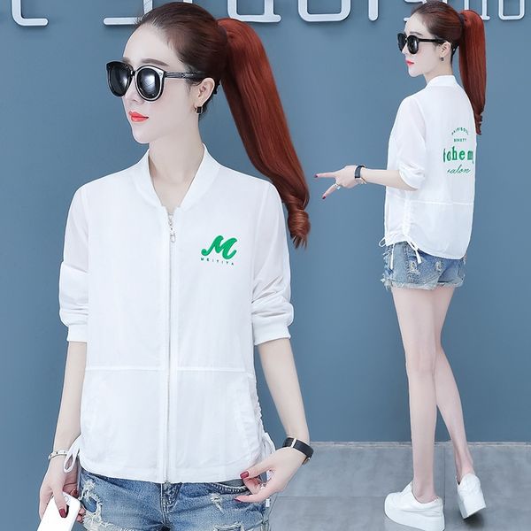 

fashion casual half sleeve cardigan for women 2020 autumn new loose stand collar coat coatsports temperament coat, White;black