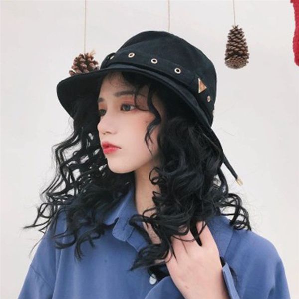 

wide brim hats harajuku bucket hat men/women outdoor beach sun fashion fishing fisherman 2021, Blue;gray