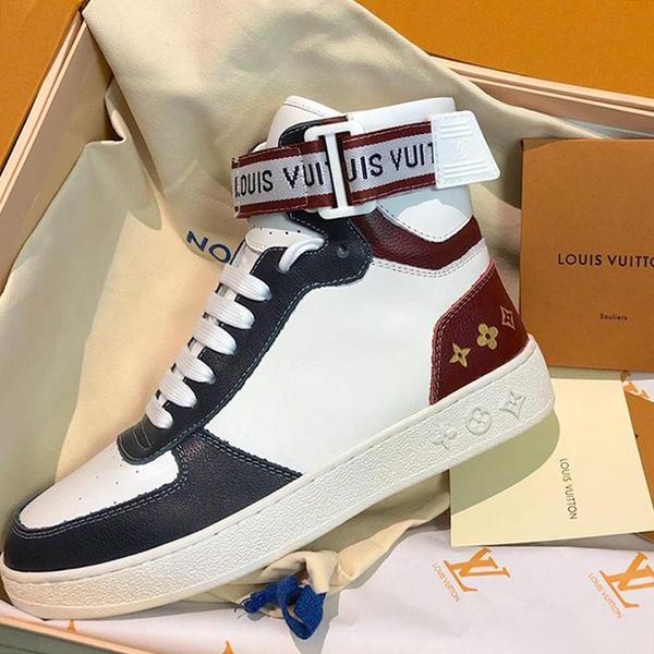 

fashion luxury men shoes casual breathable with box bottes hommes ankle boots mens shoes fast ship luxury design boombox sneaker boot, Black