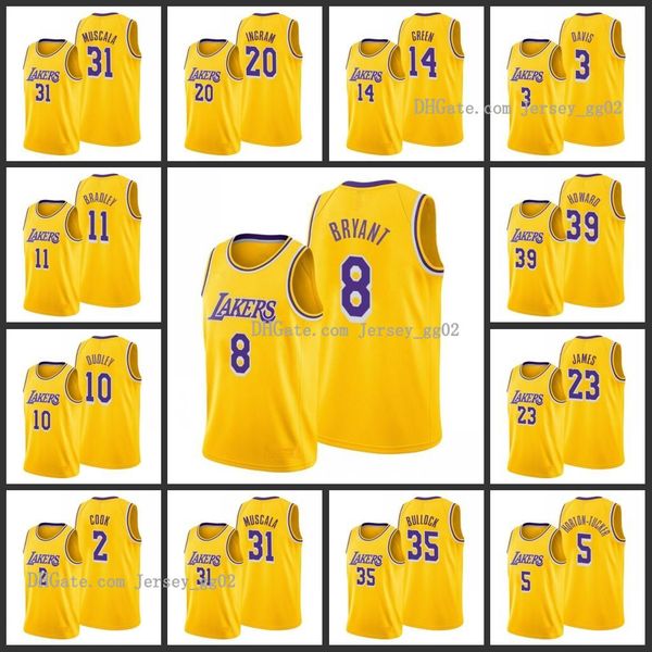 

лос-анджелес лейкерс мускала андре ingram леброн джеймс энтони дэвис дэнни нба зеленый дуайт ховард мужчинам издание джерси, Black