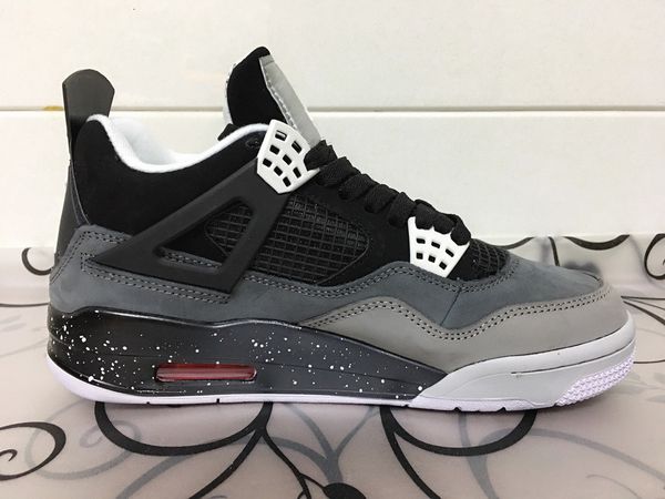 

нового 4 iv страха пакет мужчины обувь для баскетбола черного серого 4s sports кроссовок на открытом воздухе спортивных тренажеры моды разме