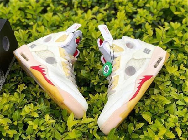 

limited off air 5 high og men basketball shoes sail metallic fire red white 5s ct8480 -100 authentic shoes with box 0q0, Black