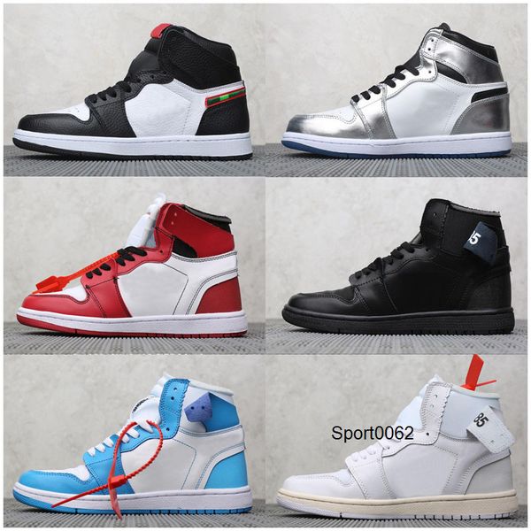 

2020 jumpman 1 1s kids basketball shoes og nrg phantom unc ying yang pack couture union shadow women mens trainer sports sneakers, Black