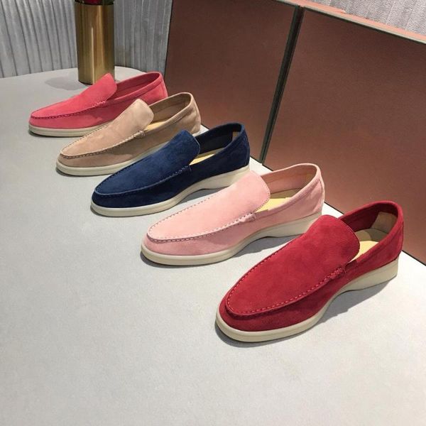 

flats shoes women spring slip on flats comfort leather driving real leather shoes women zapatos de mujer, Black