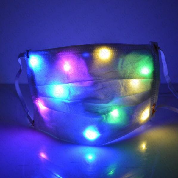 

led партии маски для женщины мужчины бар luminous face mask для взрослых маски для лица радуга цвет света изменение ночной клуб маски защитн, Blue