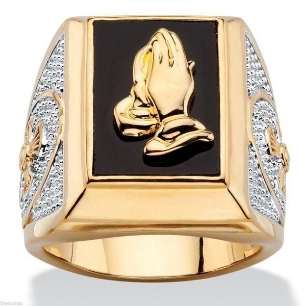 

2020 designer luxury luxury jewelry European and American new fashion 18K gold full prayer blessing men's ring
