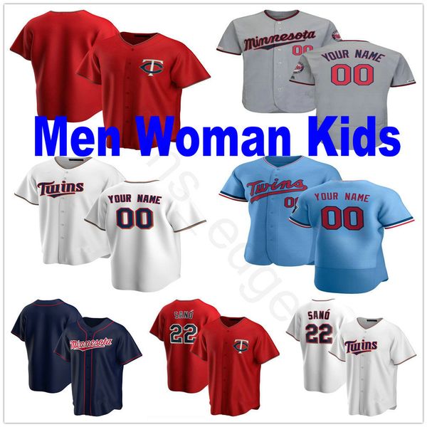 

2020 new custom max kepler nelson cruz marwin gonzalez homer bailey josh donaldson trevor may stitched man women kids youth baseball jerseys, Blue;black
