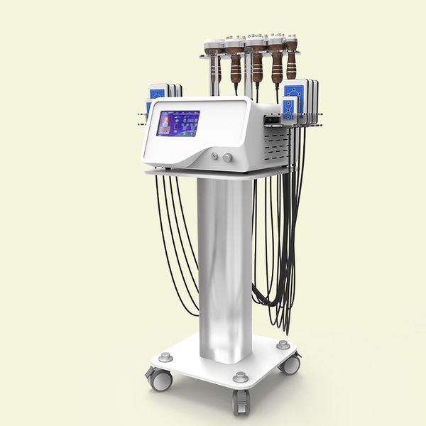 

lipolaser cavitation body slimming machine multifunctional 6 in 1 beauty equipment with radio frequency vacuum suction fat burning