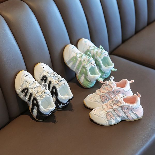 

xdumn детского сезона новые интернетов-спорт бег знаменитости ар папочки девочек, кроссовки мягкого дна дышащей повседневной обуви baske, Black