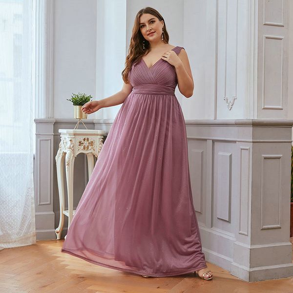 

plus size evening dresses a-line double v-neck sleeveless ruched sparkle evening party gowns, White;black