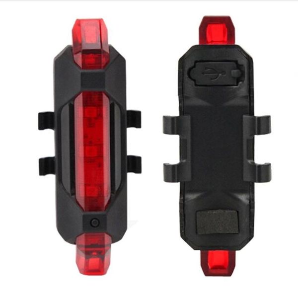 

waterproof usb rechargeable 4 modes high brightness bicycle led rear tail light back lamp (red