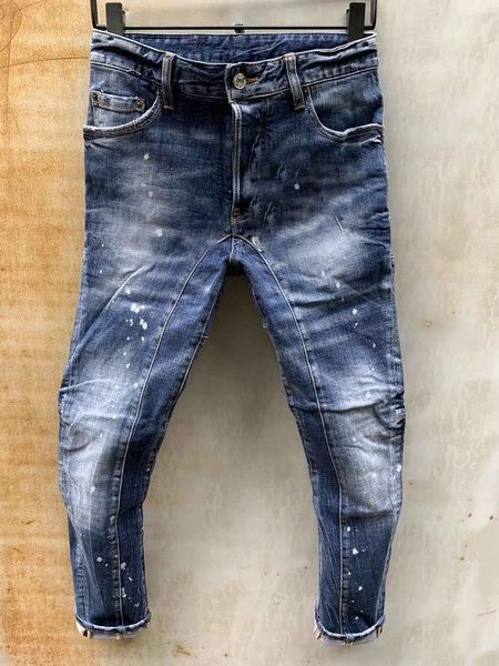 

2020 mens designer jeans denim jean ripped pants pour hommes washed fashion brand biker motorcycle rock revival jeans high quality, Blue