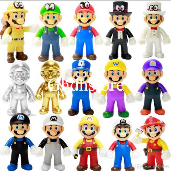 

new 15 styles 13cm super mario bros odyssey cappy mario luigi waluigi wario figure anime collectible action figures gifts toys