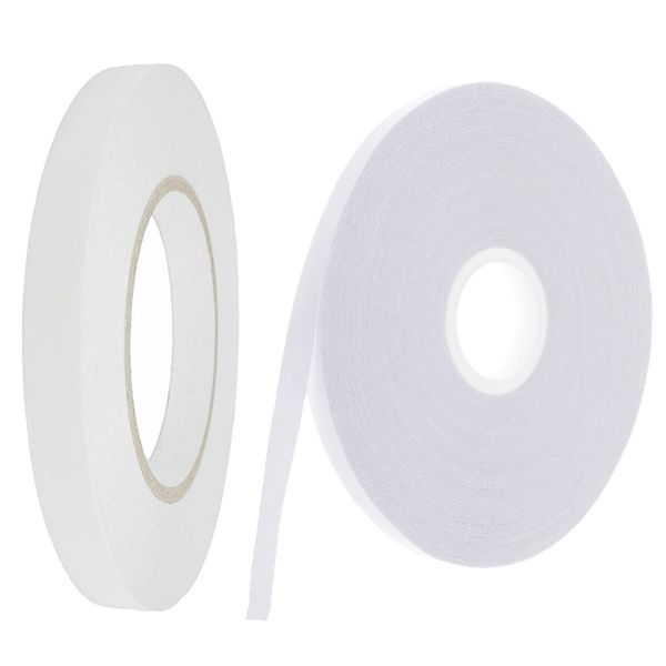 

2 roll white double sided tape quilting tape wash away tape 50m 1cm 2.5cm, Black