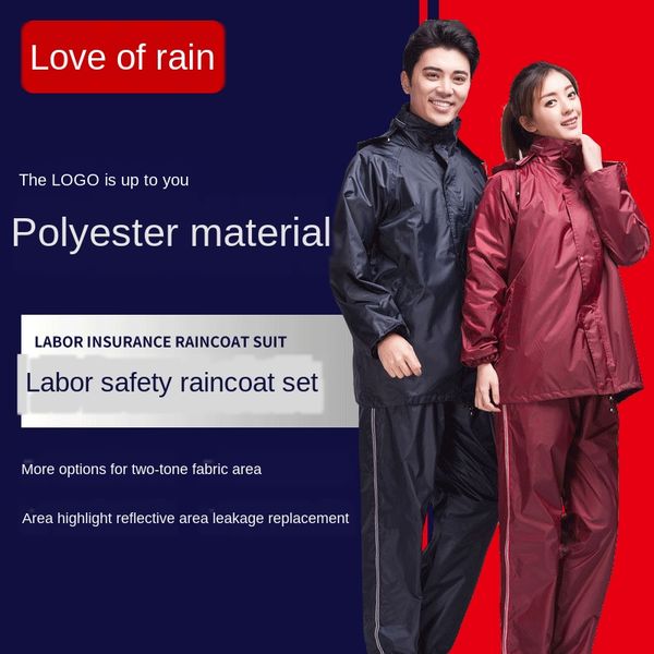 

833pv rain love electric motorcycle outdoor mountaineering fishing motorcycle set suit pants suitwaterproof labor protection split rai, Black