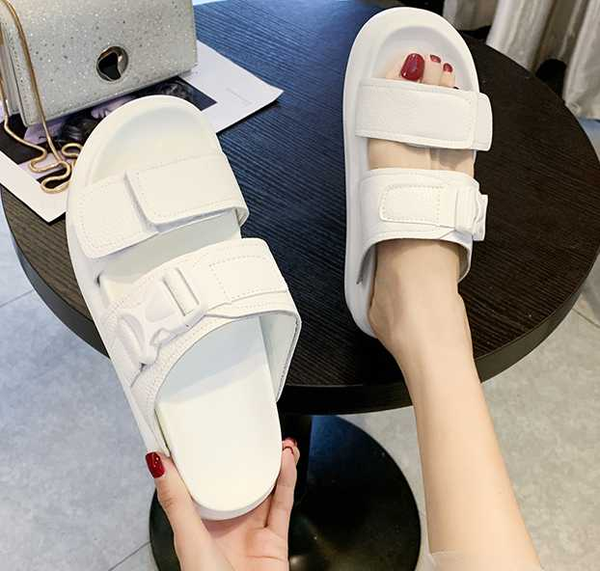 

fashion lady women shoe slippers sandy beach sandals, Black