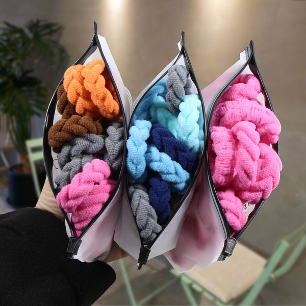 

смешайте 20pcs / пакет девушки красочные нейлон twist bands lattice упругие волосы ponytail держатель резинки оголовье аксессуары для волос