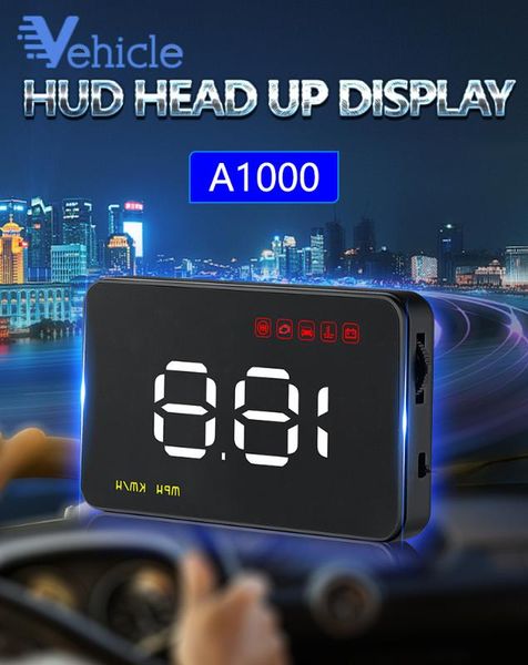 

car speedometer hud head up display speedometer over-speed voltage alarm a1000 hud dashboard mileage navigation