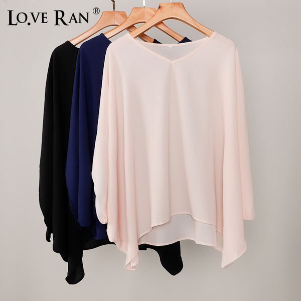 

women's blouses & shirts solid v-neck batwing sleeve blouse irregular hem office ladies clothes 2021 spring autumn casual female, White