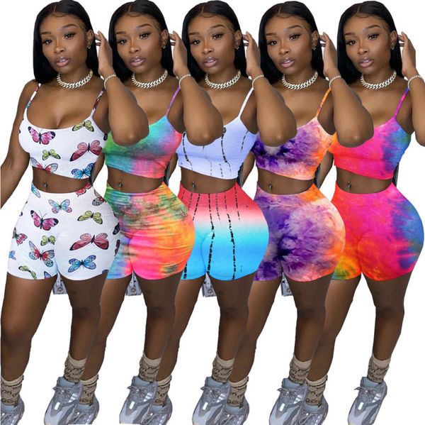 

женин tracksuit двђекионнй ђанови мод линг sexy tie dye пеаи Ѭђкавов коѬоки, Gray