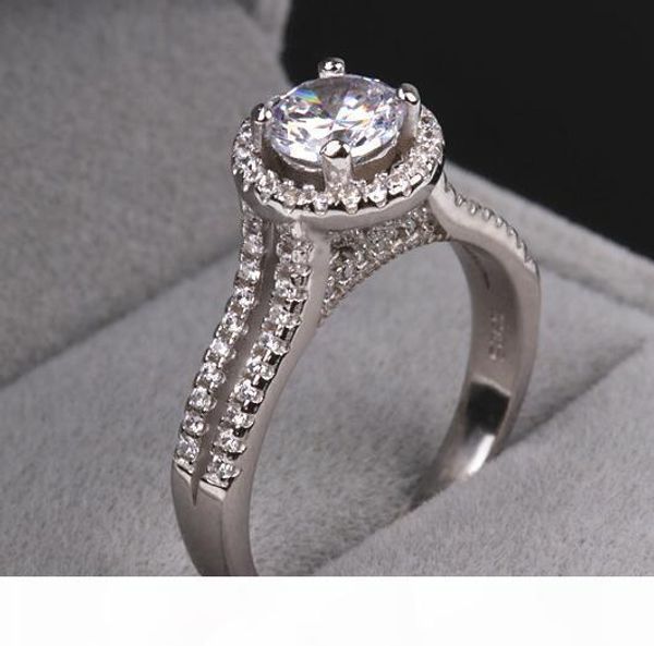 

g size 4 -10 luxury jewelry choucong round cut white z pave tiny cz diamond 925 sterling silver women engagement party band crown r