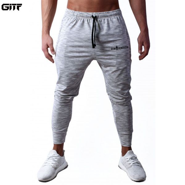 

gitf fitness sport pants men elastic breathable sweat pants running training thin section gym basketball trousers male, Black;blue