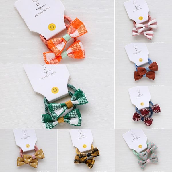 

korean rubber band butterfly headdress style cute baby headdress ribbon bow rubber band girl hair accessories headline, Slivery;white