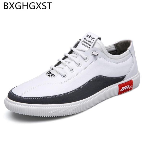 

casual shoes men sneakers loafers men white shoes designer 2020 genuine leather slip on leather sneakers, Black