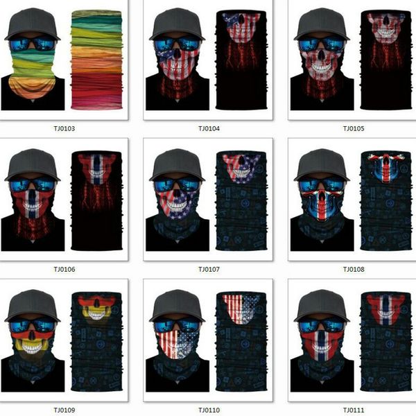 

festival skull masks skeleton magic motorcycle bicycle ski skull half face mask ghost scarf multi use neck ghost half face pjyen jjxh