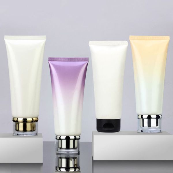 

empty facial cleanser dispenser lotion shampoo squeeze flip cap container 667d