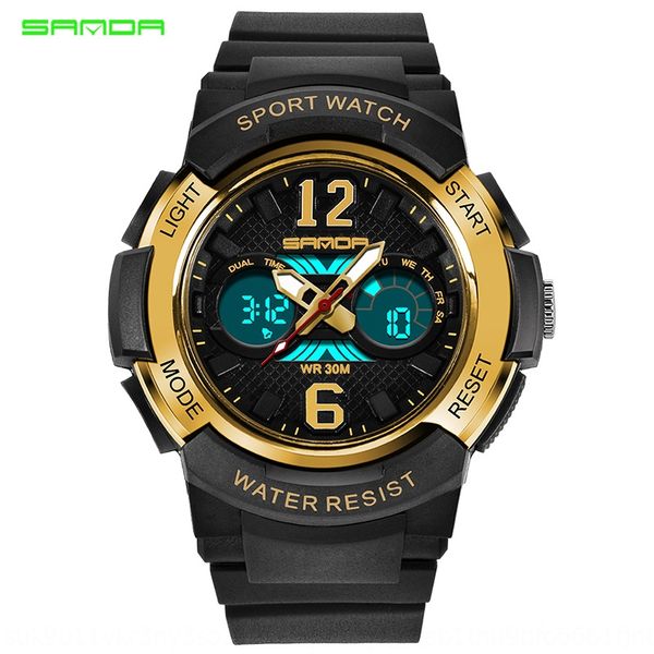 

sunda new fashion children's luminous quartz men's and girls' sports electronic quartz watch waterproof luminous watch, Blue