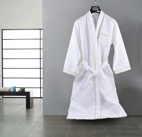 

summer beauty l beauty salon star waffle bathrobe men's and women's pure cotton bathrobe