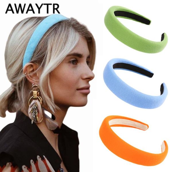 

awaytr new candy color solid headband for women padded hair band girls hair hoop korean bezel female accessories