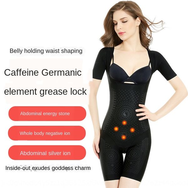 

short-sleeved shapewear high elastics abdomen corset hip lift up sheath body underwear one-piece tights underwear tights corset 0063, Black;brown