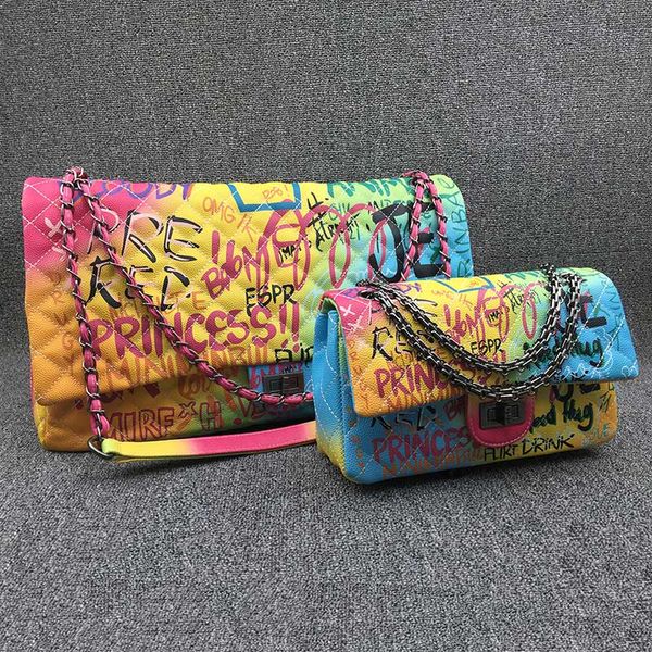 

кожа сумочка graffiti плечо сумки для женщин 2020 роскошные сумки женские сумки дизайнер crossbody сумка большой sac a main femme